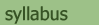 syllabus